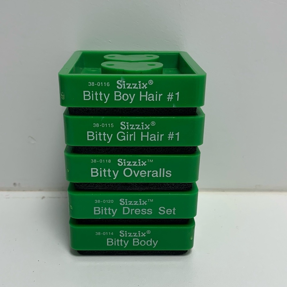 Sizzix die cut person bitty body hair clothes paper cutout people characters